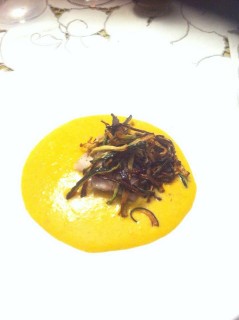 Filetti di spatola, crema al mandarino e zucchine.jpg